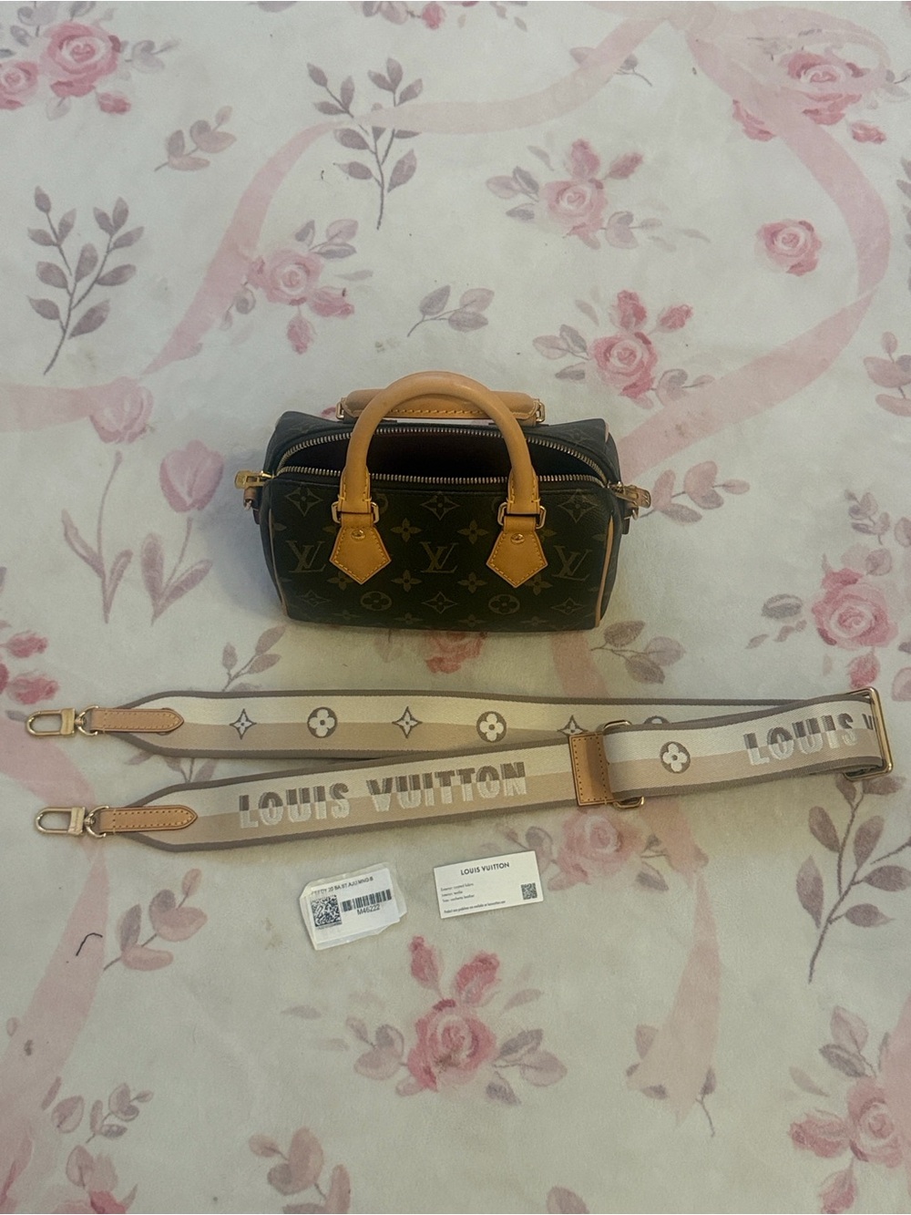 Louis Vuitton Monogram Speedy 20 with Logo Strap